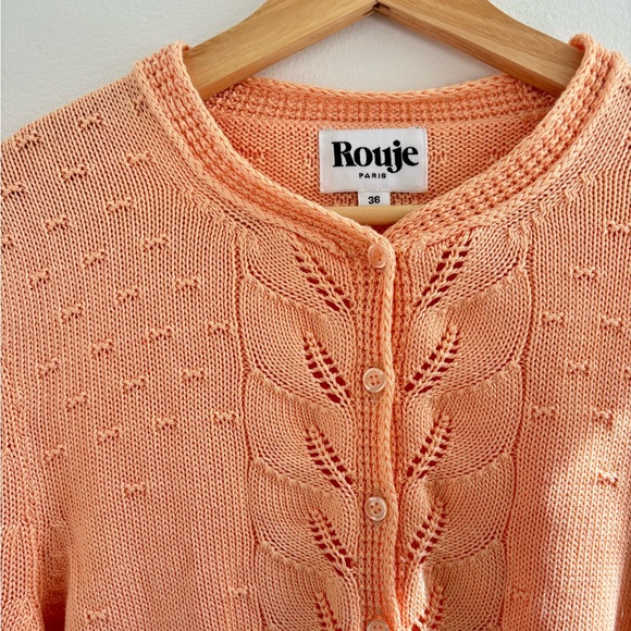 Rouje Maya Cardigan in Peach size 36 - Picture 5 of 12